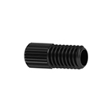 Super Flangeless™ Nut Short, PEEK, M6 Flat-Bottom, for 1/16"OD -Black